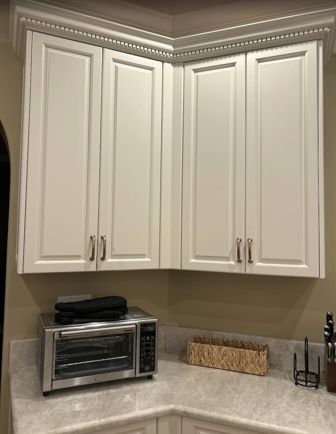 Freshly painted kitchen cabinets by Apex Painting Group in Bonita Springs Florida